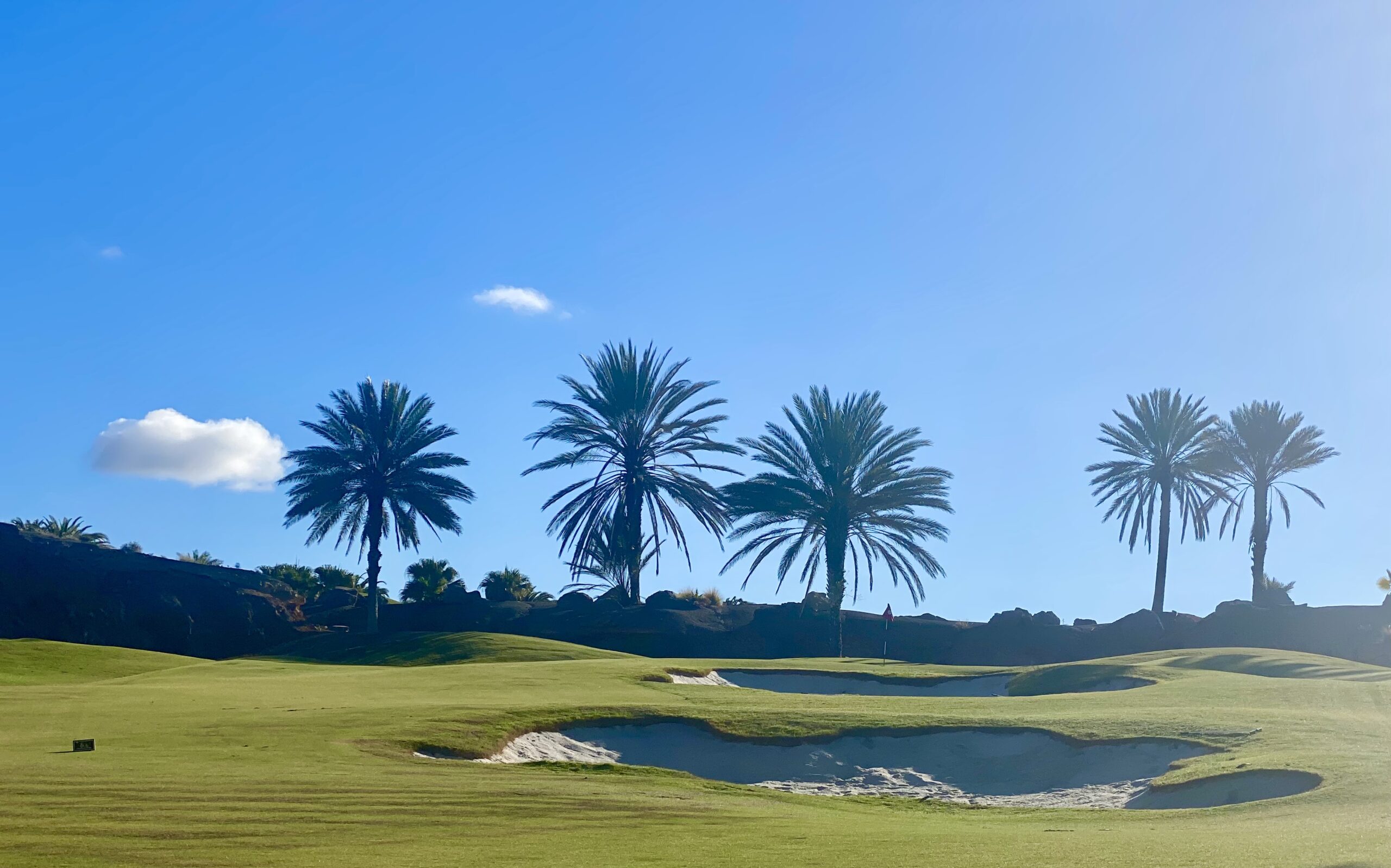 Panoramic tee shot at Anfi Tauro Golf, Gran Canaria